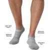 imageTrue Classic Mens Socks Moisture Wicking Ankle HalfCrew ampamp No Show for Men  Athletic Socks 1 ampamp 3Packs Size 714Heather Gray 3pack