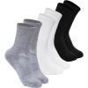 imageTrue Classic Mens Socks Moisture Wicking Ankle HalfCrew ampamp No Show for Men  Athletic Socks 1 ampamp 3Packs Size 714BlackHeather GrayWhite 3pack