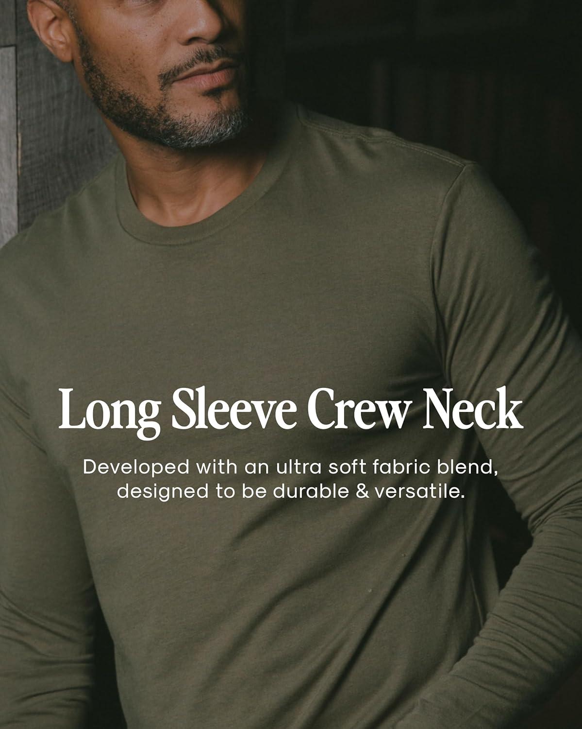 imageTrue Classic Long Sleeve Shirts for Men  Henley Waffle ampamp Crew Neck Long Sleeve T Shirt  Regular and Tall Thermal ShirtsCharcoal Heather Gray