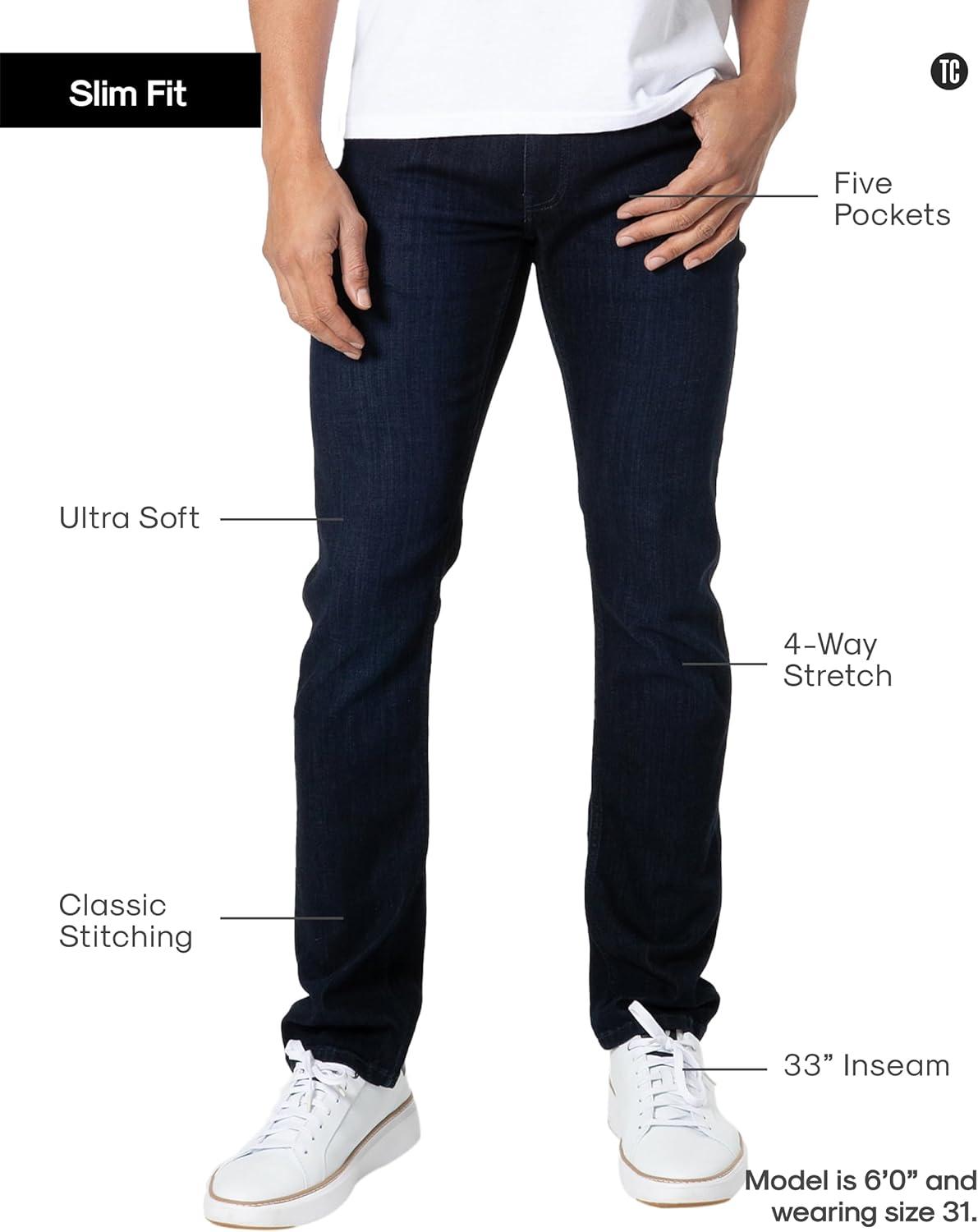 imageTrue Classic Mens Jeans  Stretch Jeans for Men Slim and Straight Fit Mens Stretch JeanIndigo