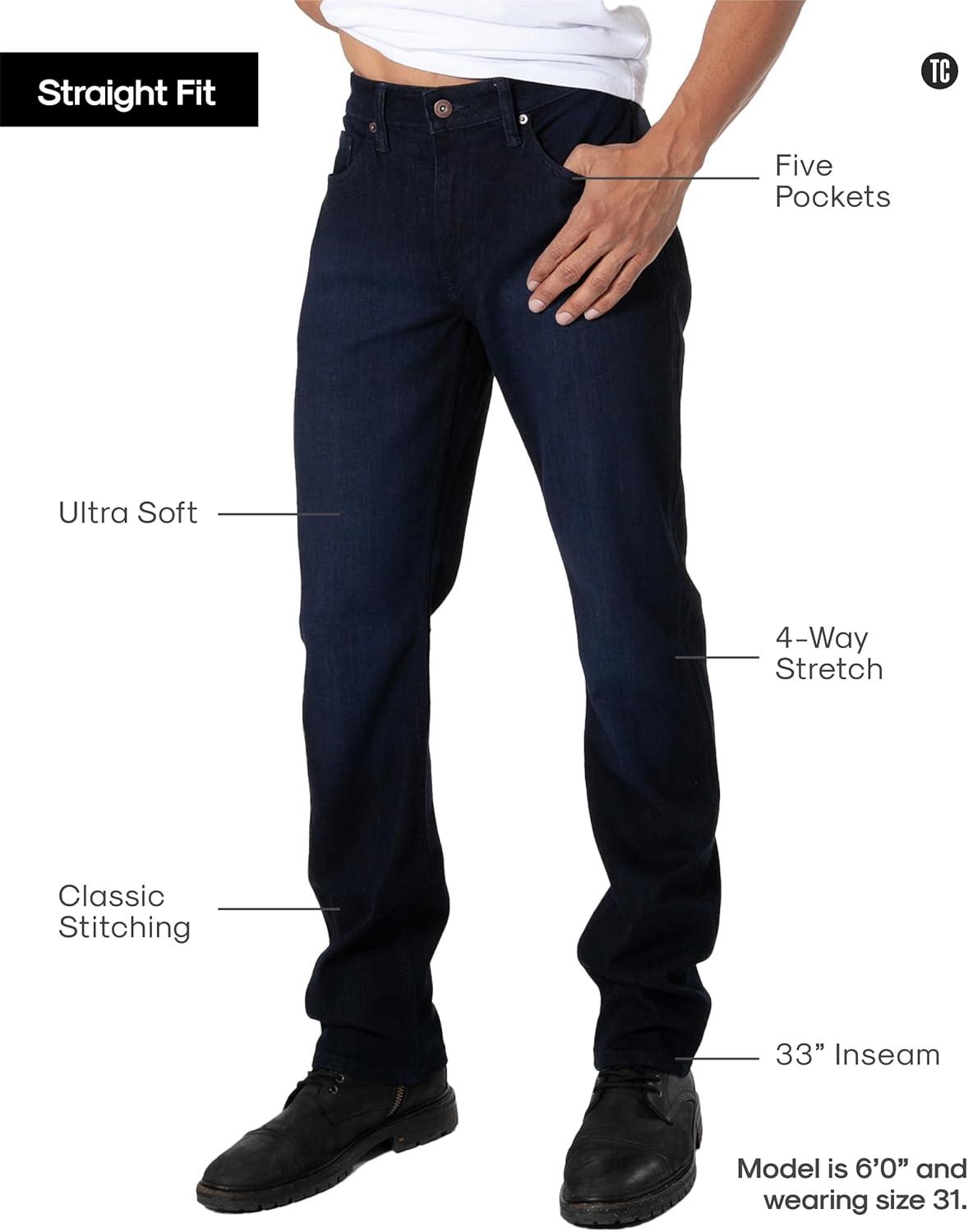 imageTrue Classic Mens Jeans  Stretch Jeans for Men Slim and Straight Fit Mens Stretch JeanIndigo