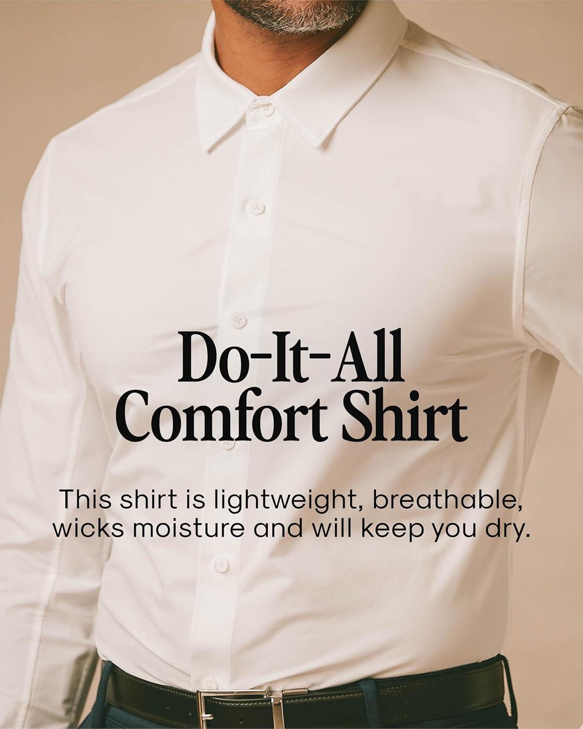 imageTrue Classic Mens Long Sleeve Button Down Shirt  Casual Dress Shirts for Men Quick DryNeutrals 3pack
