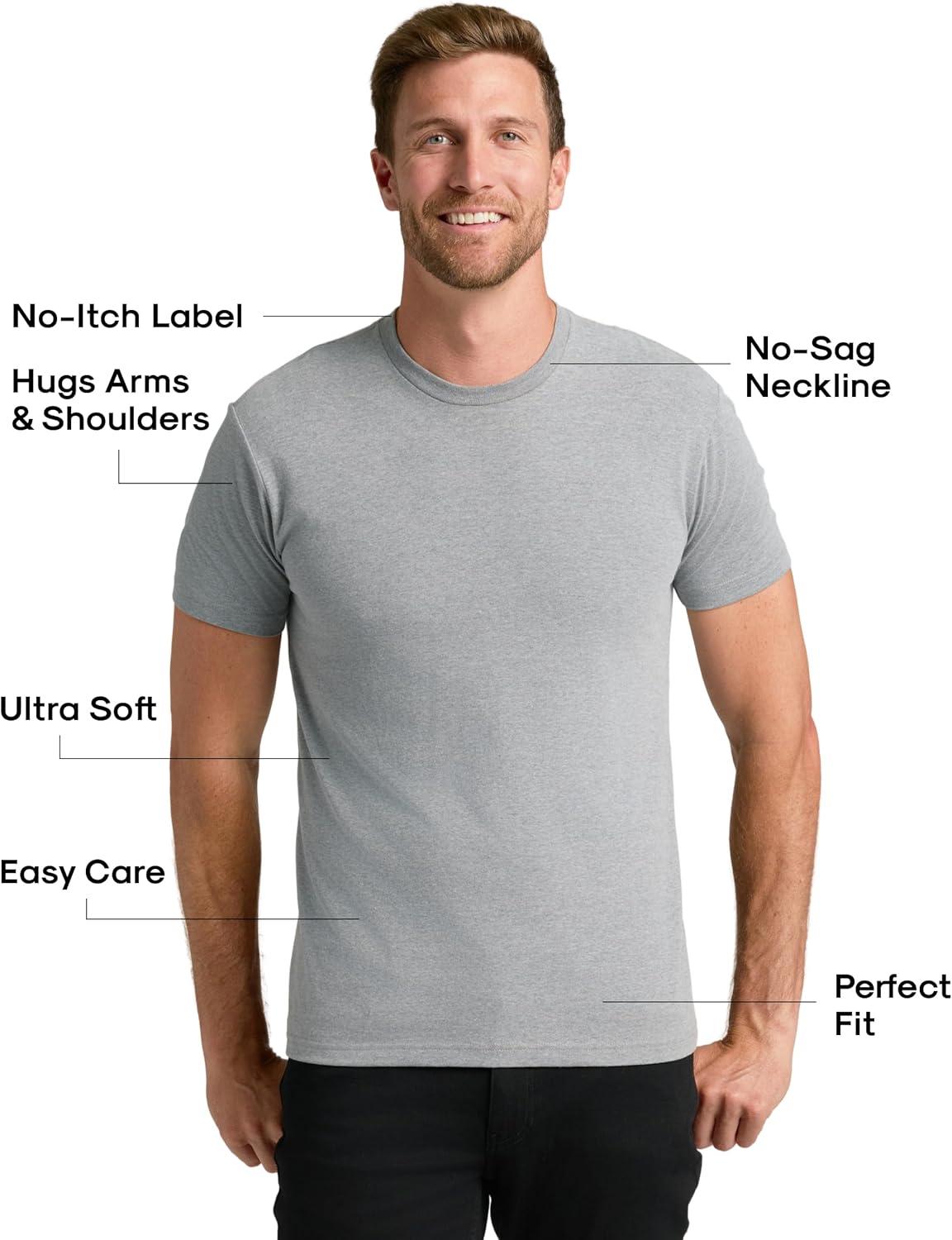 imageTrue Classic Mens TShirts  Short Sleeve Crew Neck T Shirts for Man Cotton Blend Plain Novelty Mens TShirtsBlueGray 3pack