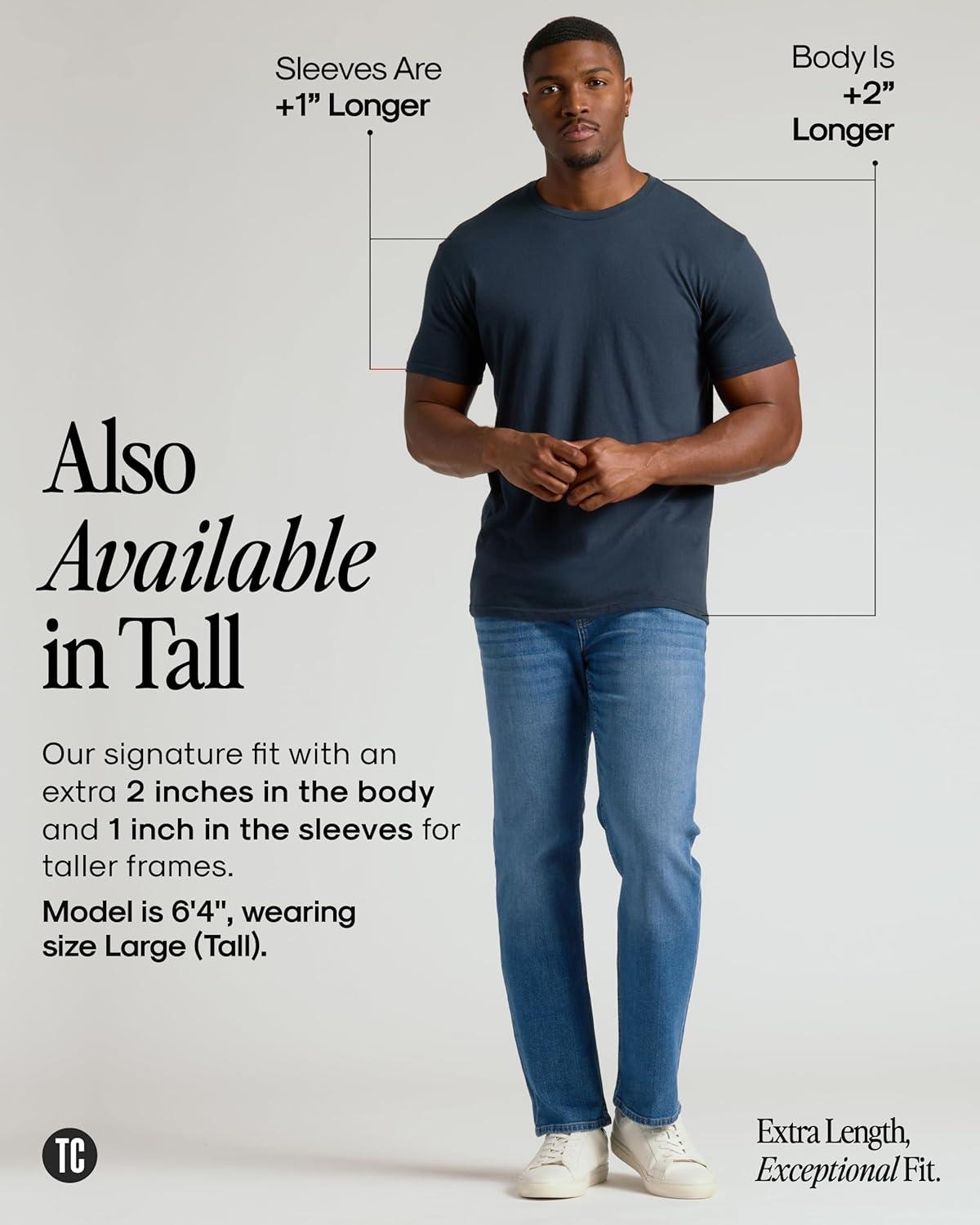 imageTrue Classic Mens TShirts  Short Sleeve Crew Neck T Shirts for Man Cotton Blend Plain Novelty Mens TShirtsExclusive 6pack