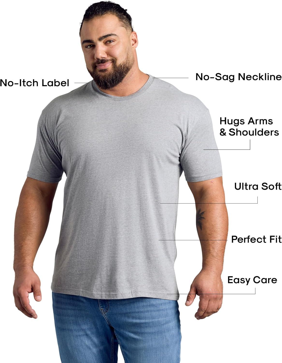 imageTrue Classic Mens TShirts  Short Sleeve Crew Neck T Shirts for Man Cotton Blend Plain Novelty Mens TShirtsGray Tones 3pack