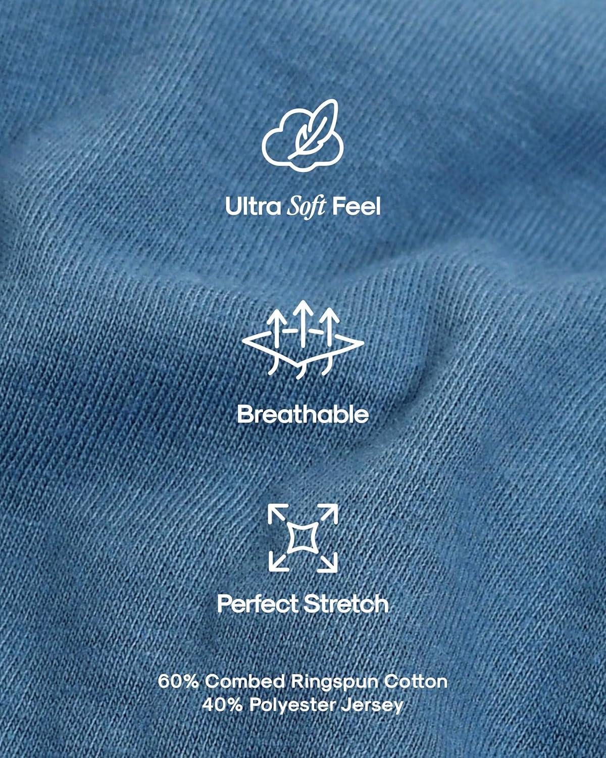 imageTrue Classic Mens TShirts  Short Sleeve Crew Neck T Shirts for Man Cotton Blend Plain Novelty Mens TShirtsIndigo