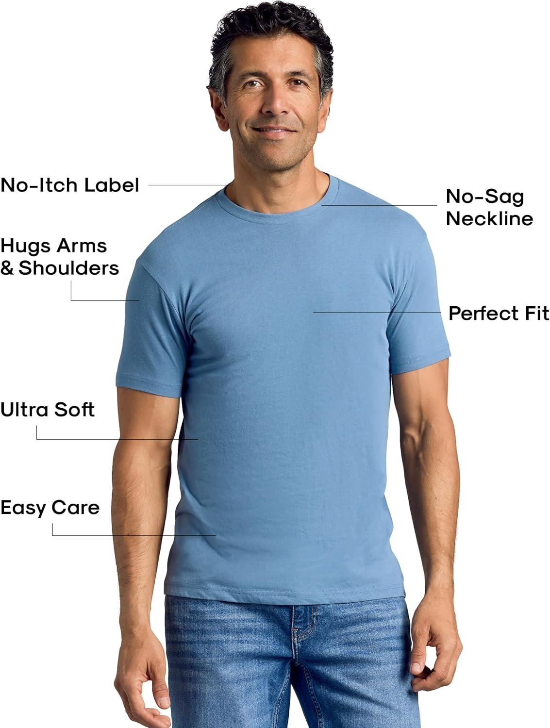 imageTrue Classic Mens TShirts  Short Sleeve Crew Neck T Shirts for Man Cotton Blend Plain Novelty Mens TShirtsIndigo