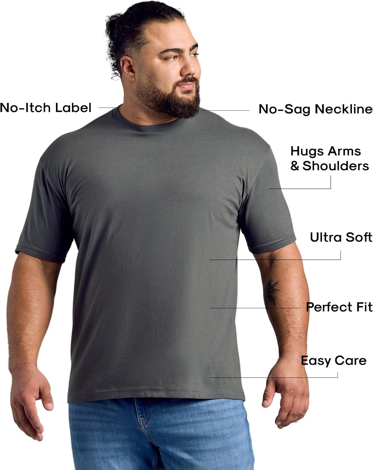 imageTrue Classic Mens TShirts  Short Sleeve Crew Neck T Shirts for Man Cotton Blend Plain Novelty Mens TShirtsSlate
