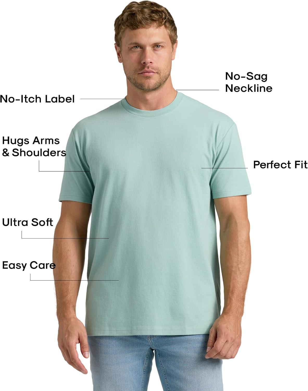 imageTrue Classic Mens TShirts  Short Sleeve Crew Neck T Shirts for Man Cotton Blend Plain Novelty Mens TShirtsSummer Exclusive 3pack