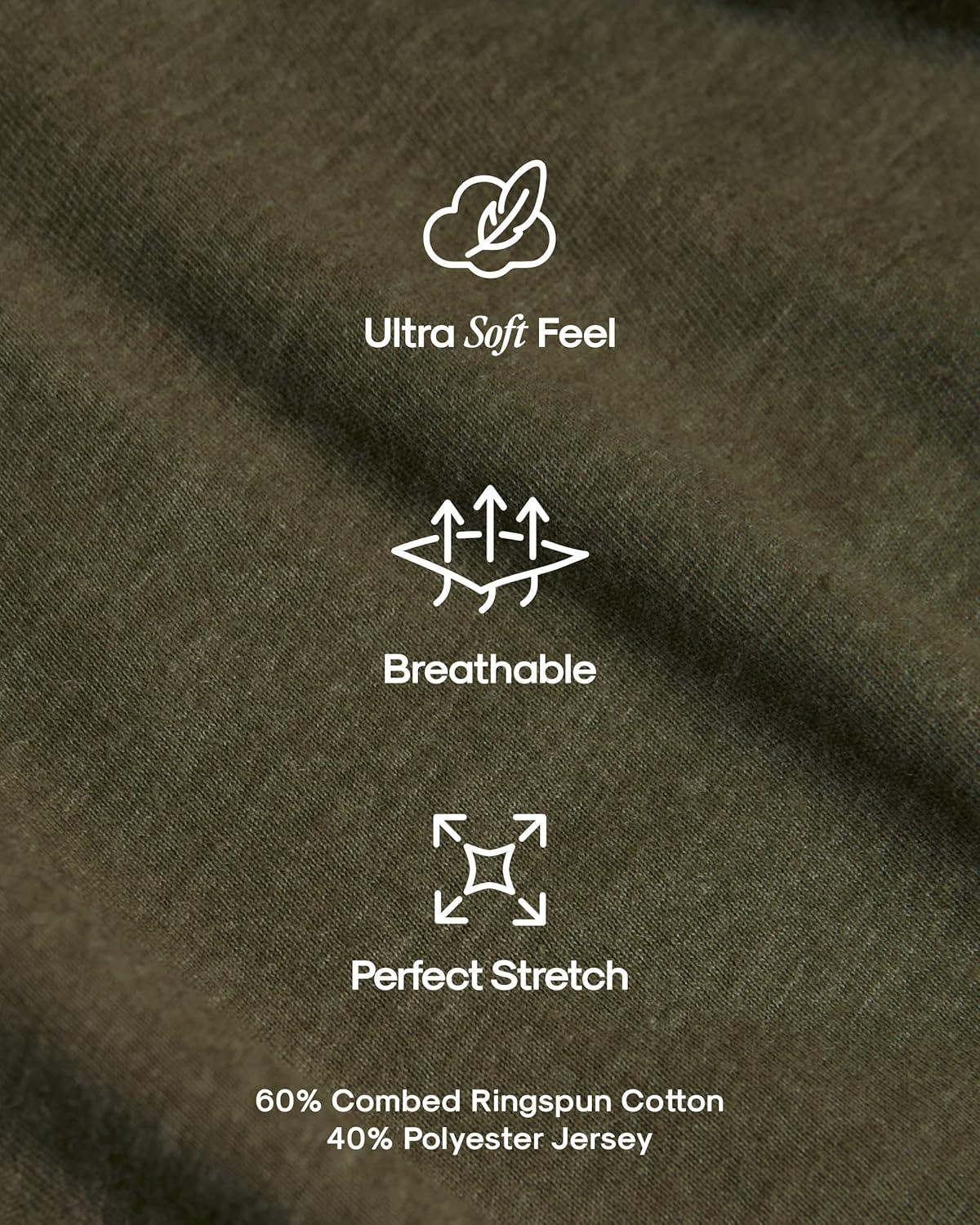 imageTrue Classic Mens V Neck T Shirts  Cotton V Neck Shirts for Men VNeck Mens TShirts and Undershirts for Men PackSinglesHeather Military Green