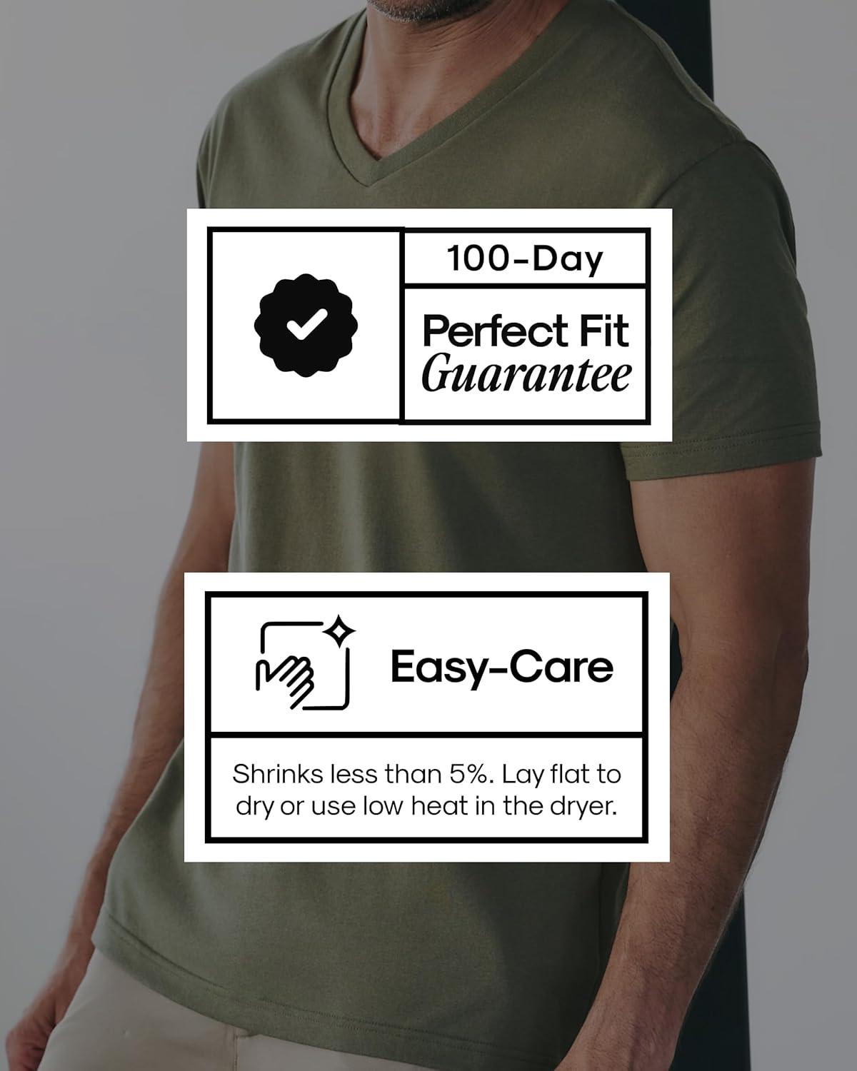 imageTrue Classic Mens V Neck T Shirts  Cotton V Neck Shirts for Men VNeck Mens TShirts and Undershirts for Men PackSinglesHeather Military Green