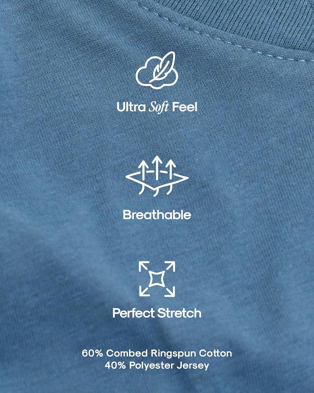 imageTrue Classic Mens V Neck T Shirts  Cotton V Neck Shirts for Men VNeck Mens TShirts and Undershirts for Men PackSinglesIndigo