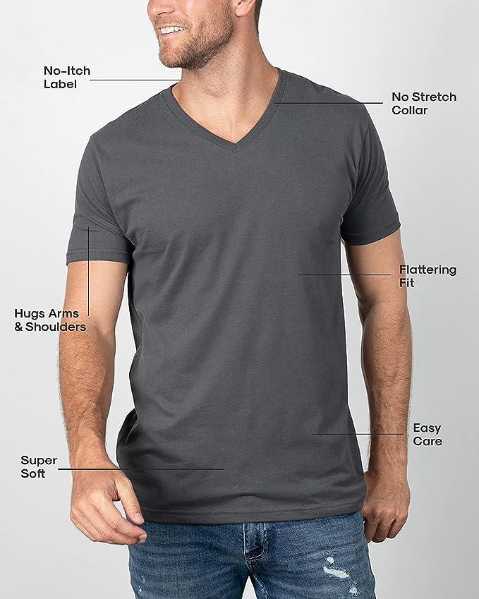 imageTrue Classic Mens V Neck T Shirts  Cotton V Neck Shirts for Men VNeck Mens TShirts and Undershirts for Men PackSinglesStaple 6pack