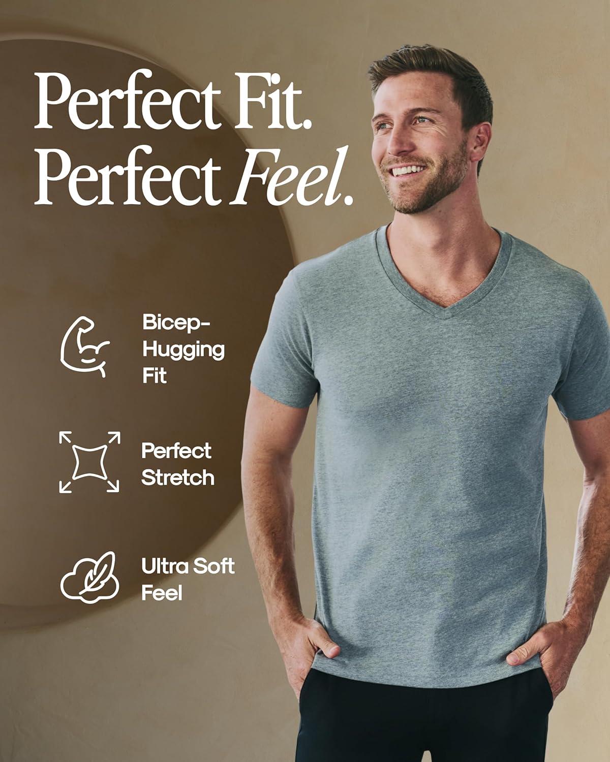imageTrue Classic Mens V Neck T Shirts  Cotton V Neck Shirts for Men VNeck Mens TShirts and Undershirts for Men PackSinglesStaple 6pack