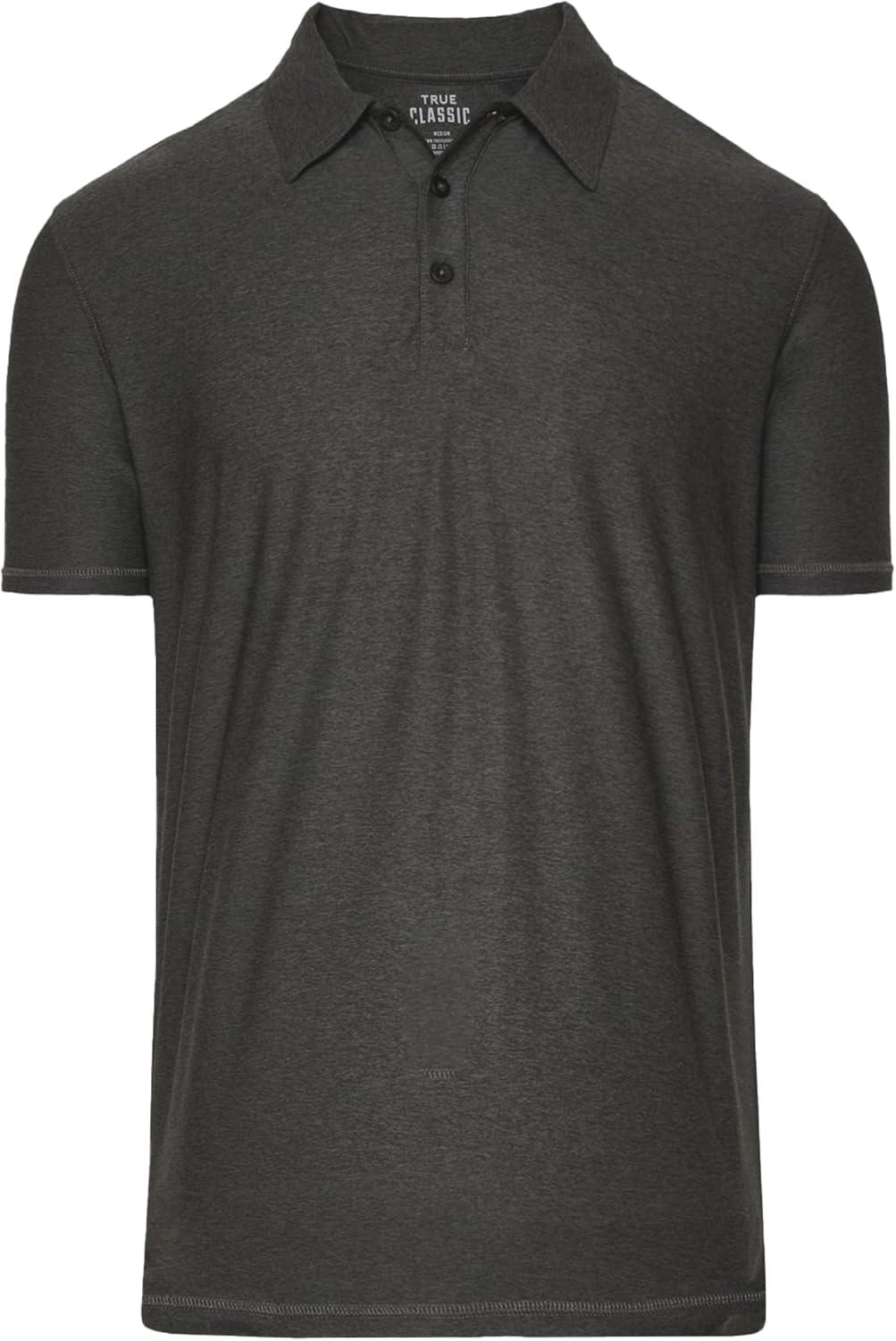 imageTrue Classic Polo Shirts for Men  Mens Polo Shirts Short Sleeve Cotton Dry Fit Golf Shirt for Men Personalized Custom CutAshheather