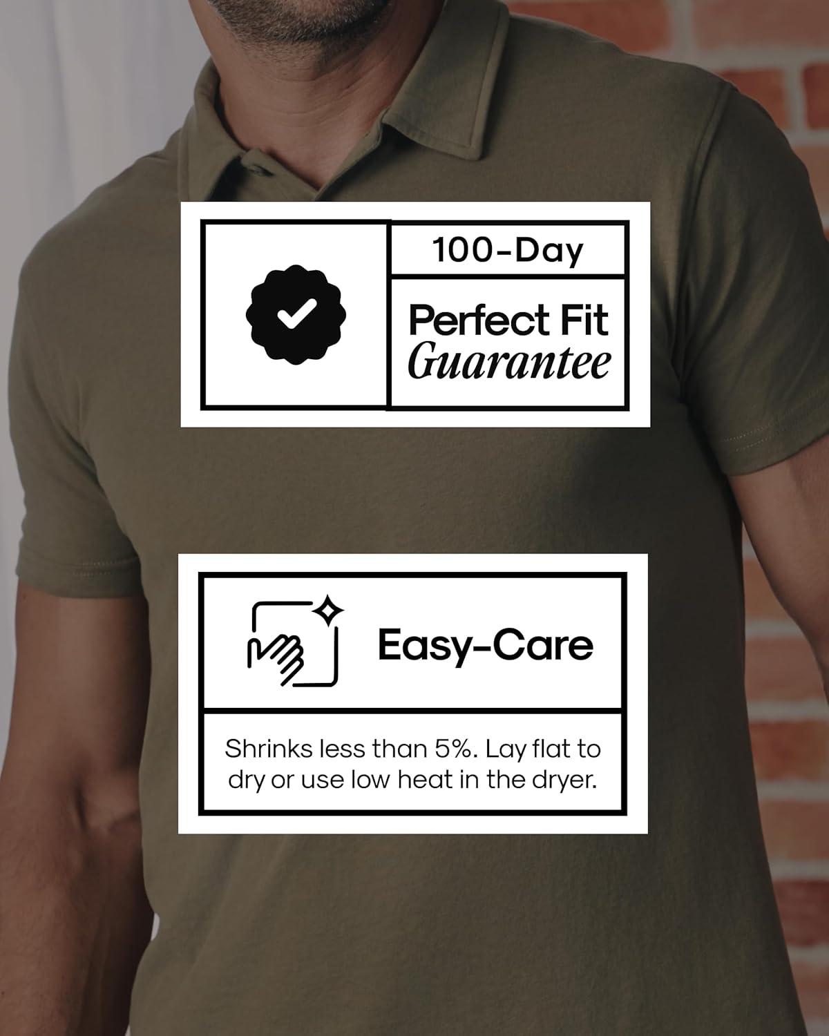imageTrue Classic Polo Shirts for Men  Mens Polo Shirts Short Sleeve Cotton Dry Fit Golf Shirt for Men Personalized Custom CutHeather Gray