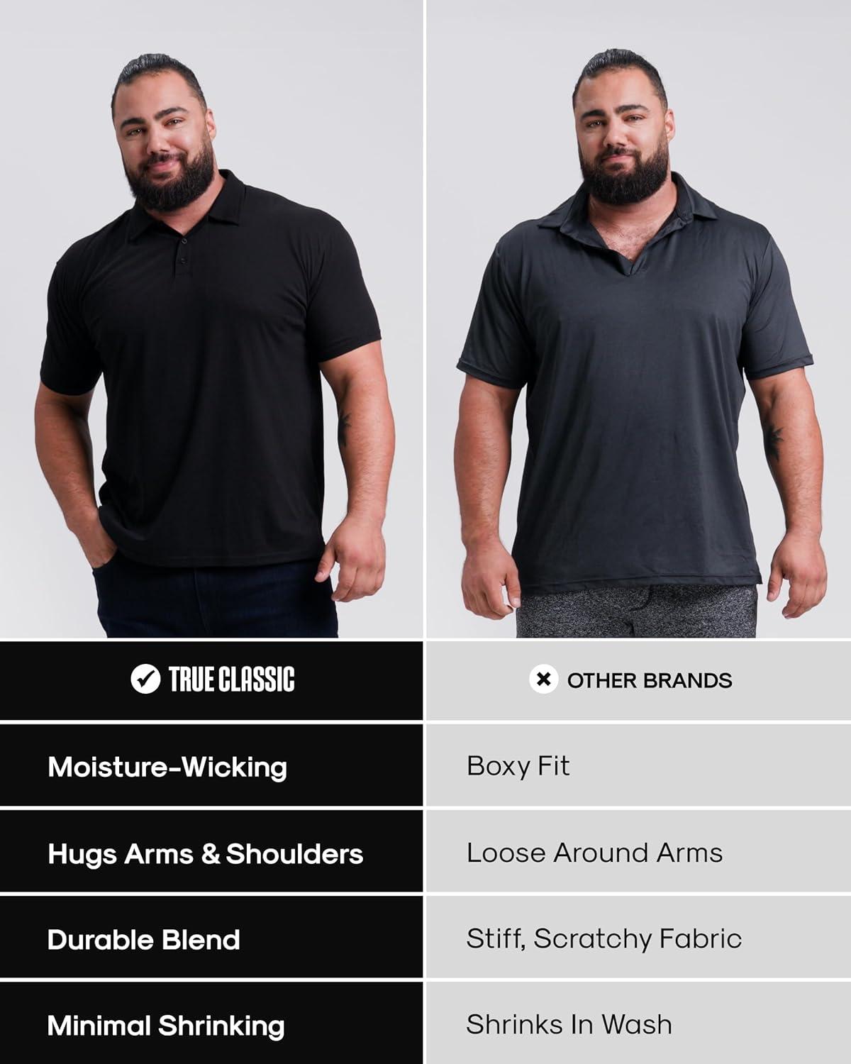 imageTrue Classic Polo Shirts for Men  Mens Polo Shirts Short Sleeve Cotton Dry Fit Golf Shirt for Men Personalized Custom CutHeather Military Green
