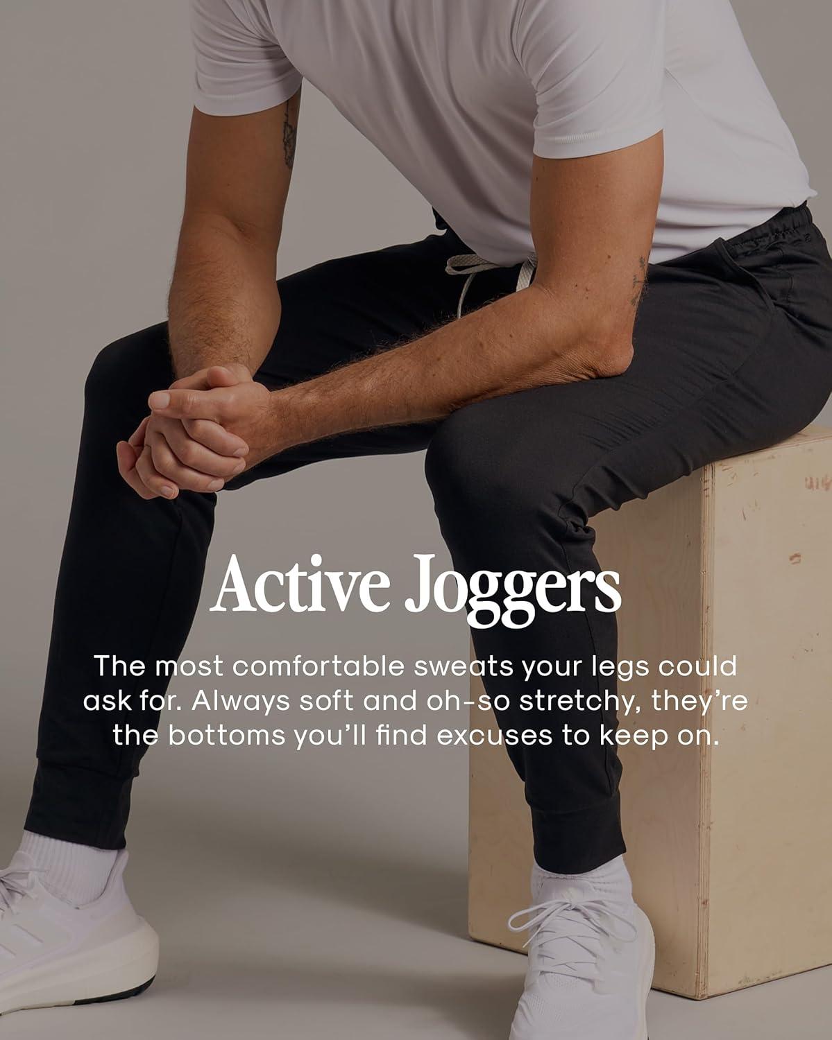 imageTrue Classic Sweatpants for Men  Joggers for Men with Pockets Novelty Fleece ampamp Breathable 4Way Stretch Mens Sweat PantsBlack