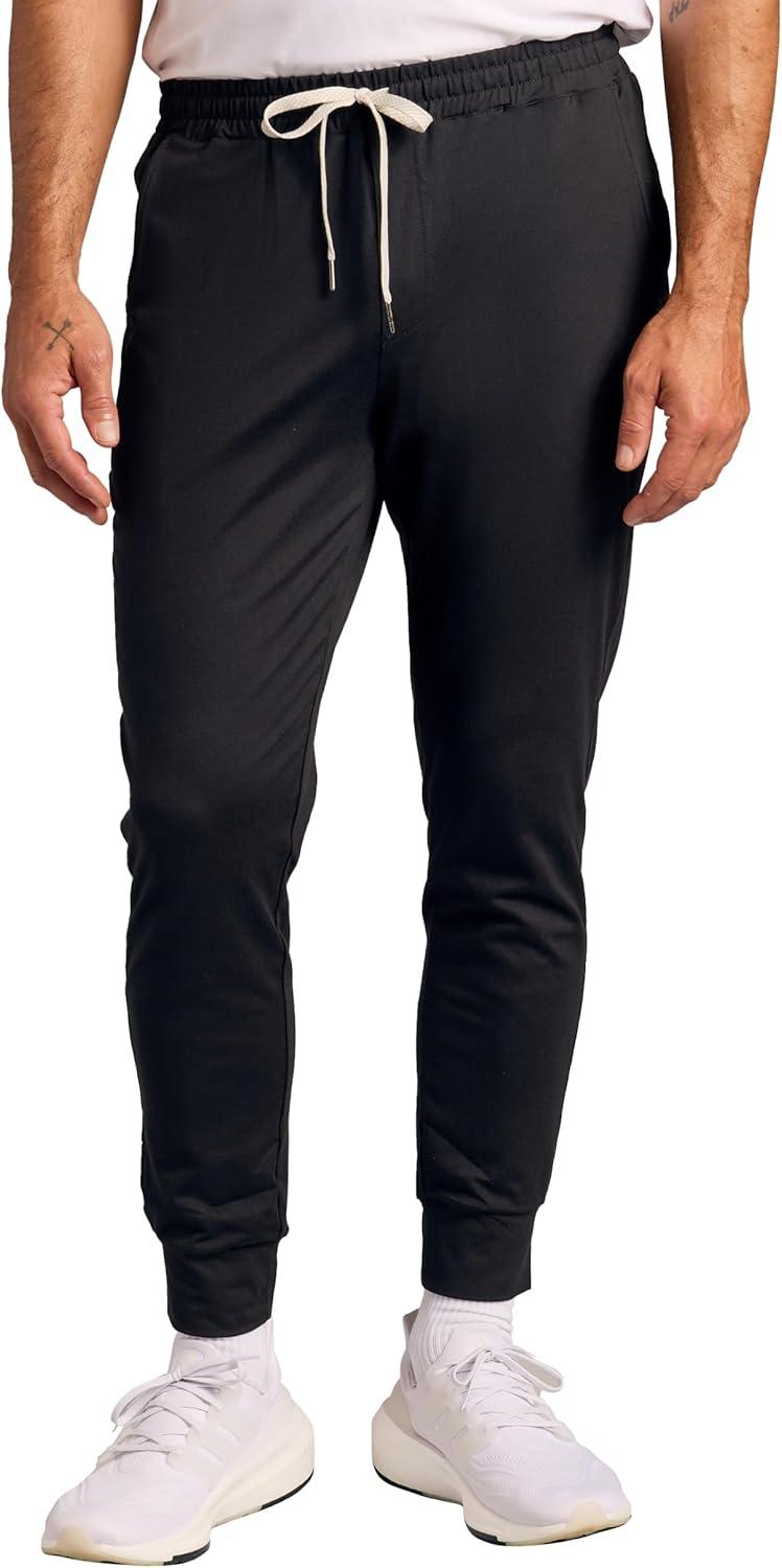 imageTrue Classic Sweatpants for Men  Joggers for Men with Pockets Novelty Fleece ampamp Breathable 4Way Stretch Mens Sweat PantsBlack