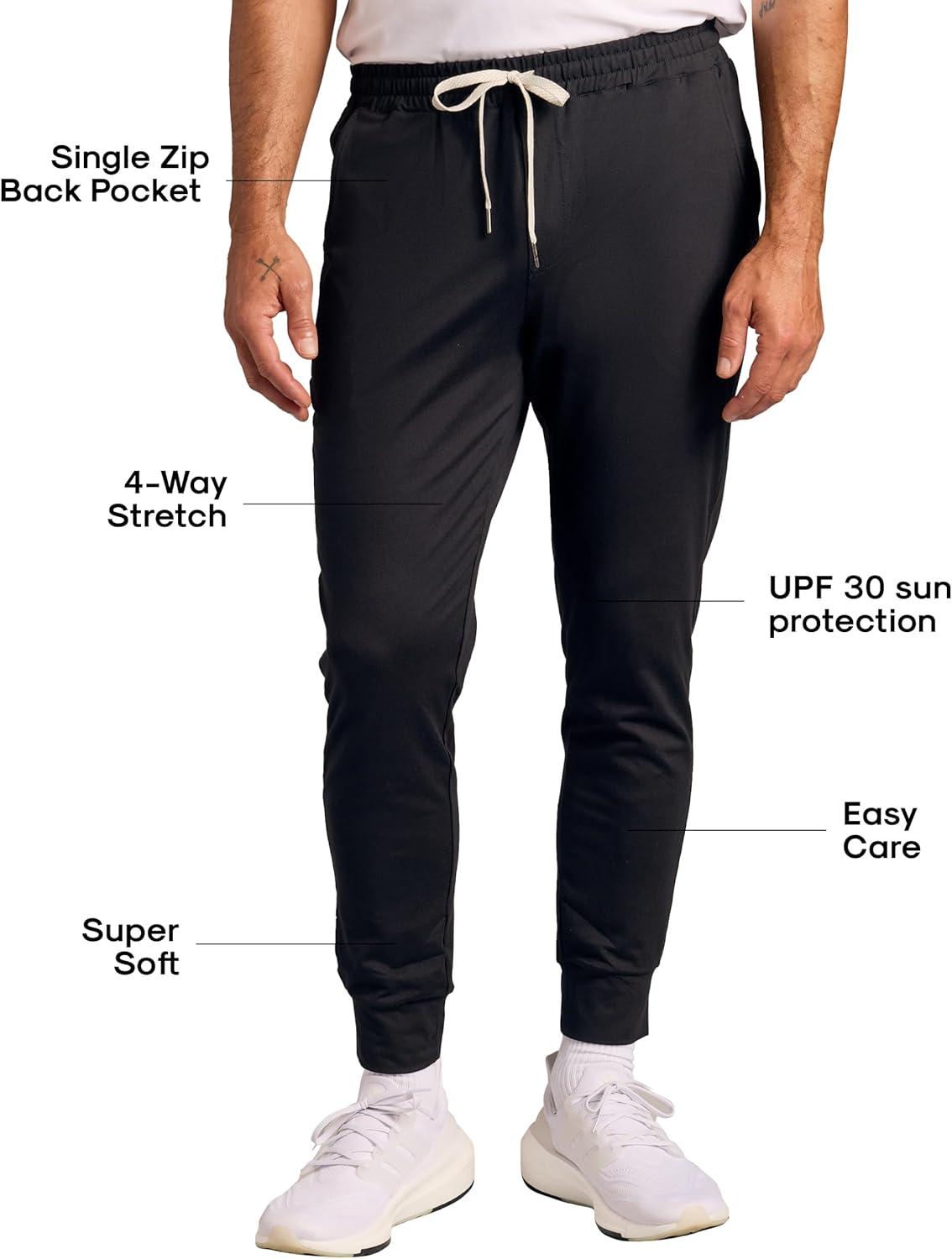 imageTrue Classic Sweatpants for Men  Joggers for Men with Pockets Novelty Fleece ampamp Breathable 4Way Stretch Mens Sweat PantsBlack