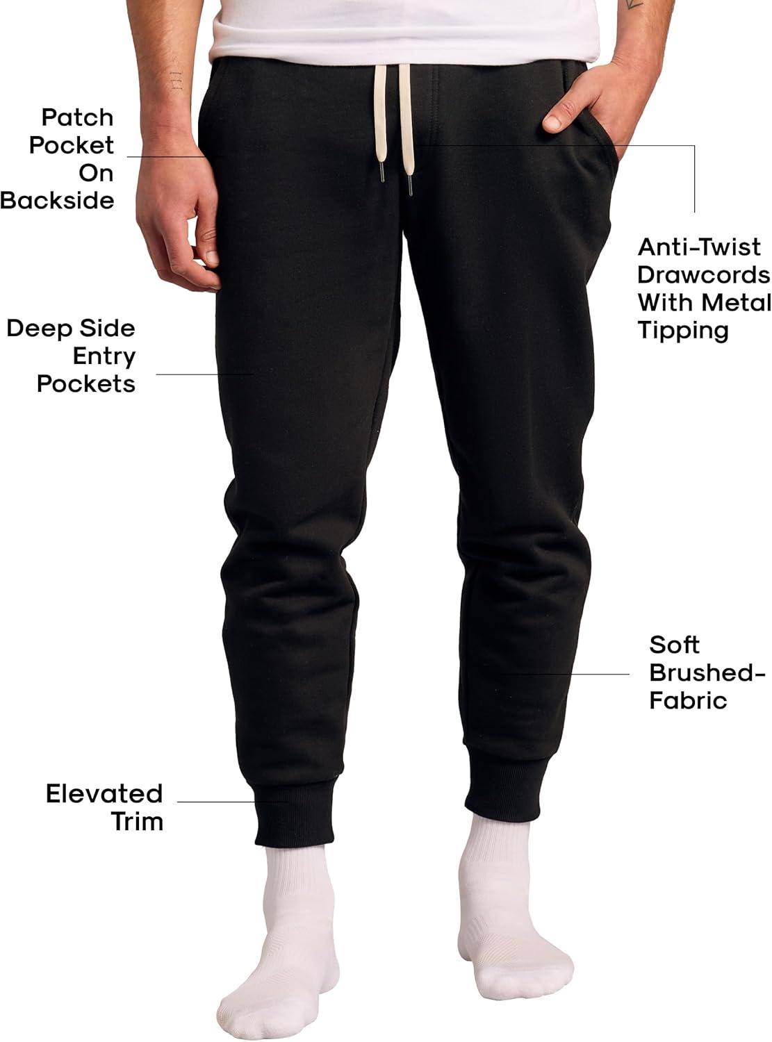 imageTrue Classic Sweatpants for Men  Joggers for Men with Pockets Novelty Fleece ampamp Breathable 4Way Stretch Mens Sweat PantsBlack