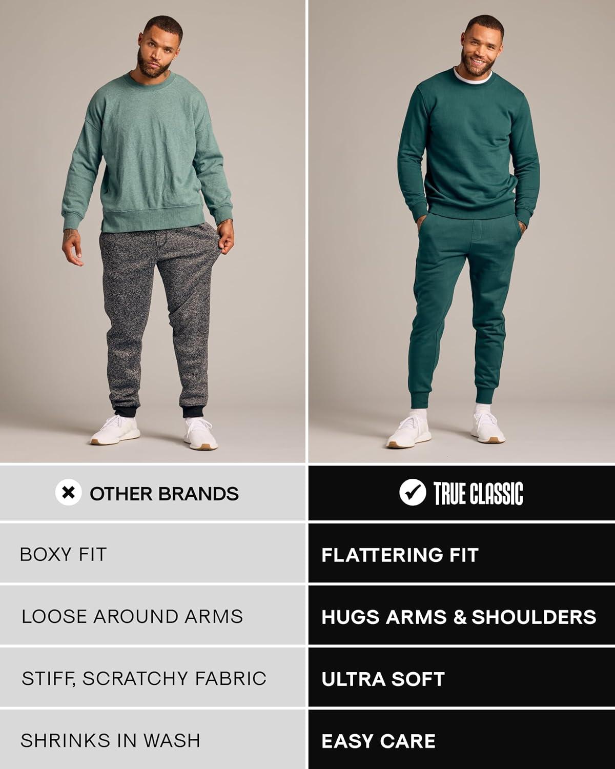 imageTrue Classic Sweatpants for Men  Joggers for Men with Pockets Novelty Fleece ampamp Breathable 4Way Stretch Mens Sweat PantsBlack