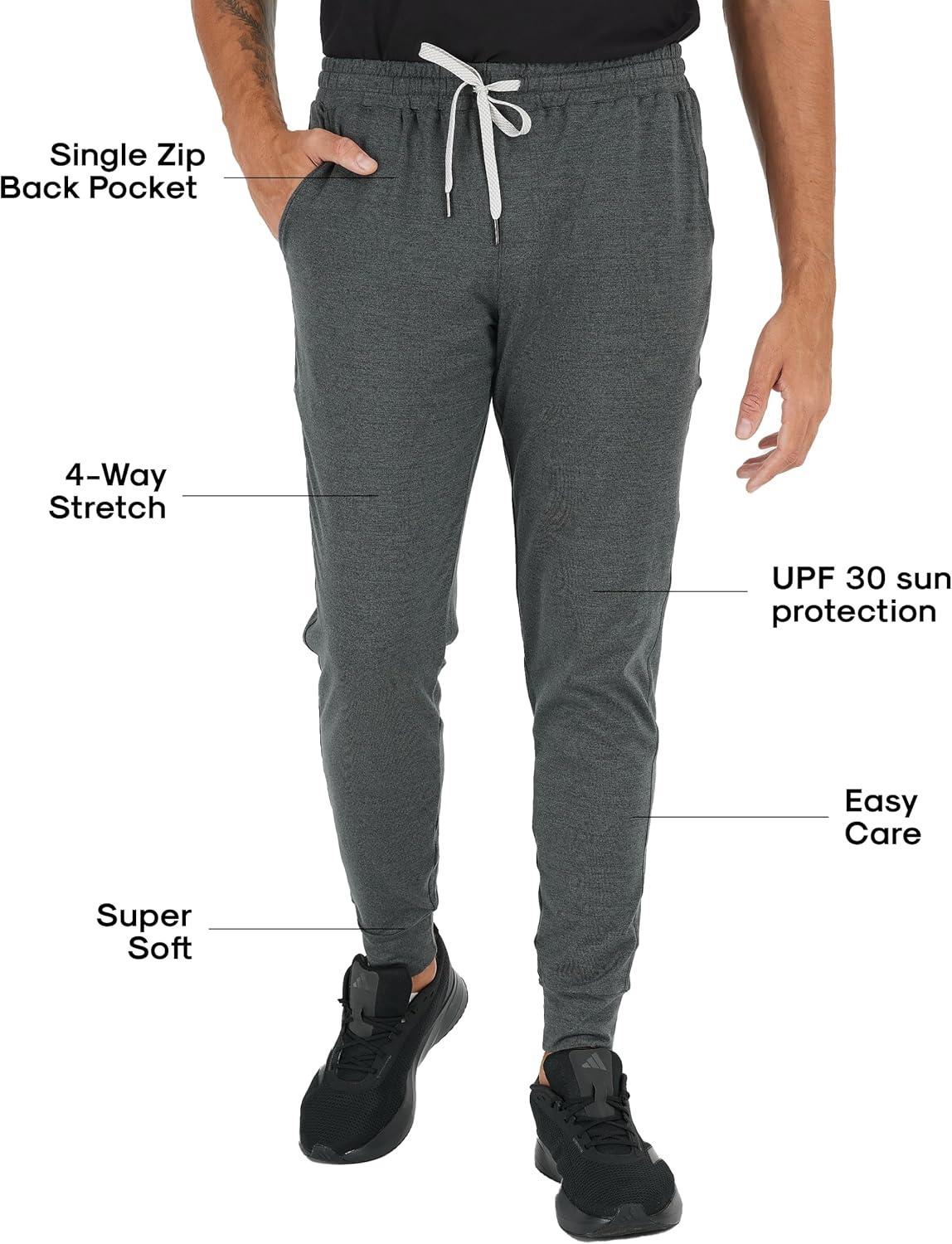 imageTrue Classic Sweatpants for Men  Joggers for Men with Pockets Novelty Fleece ampamp Breathable 4Way Stretch Mens Sweat PantsCharcoal Heather Gray