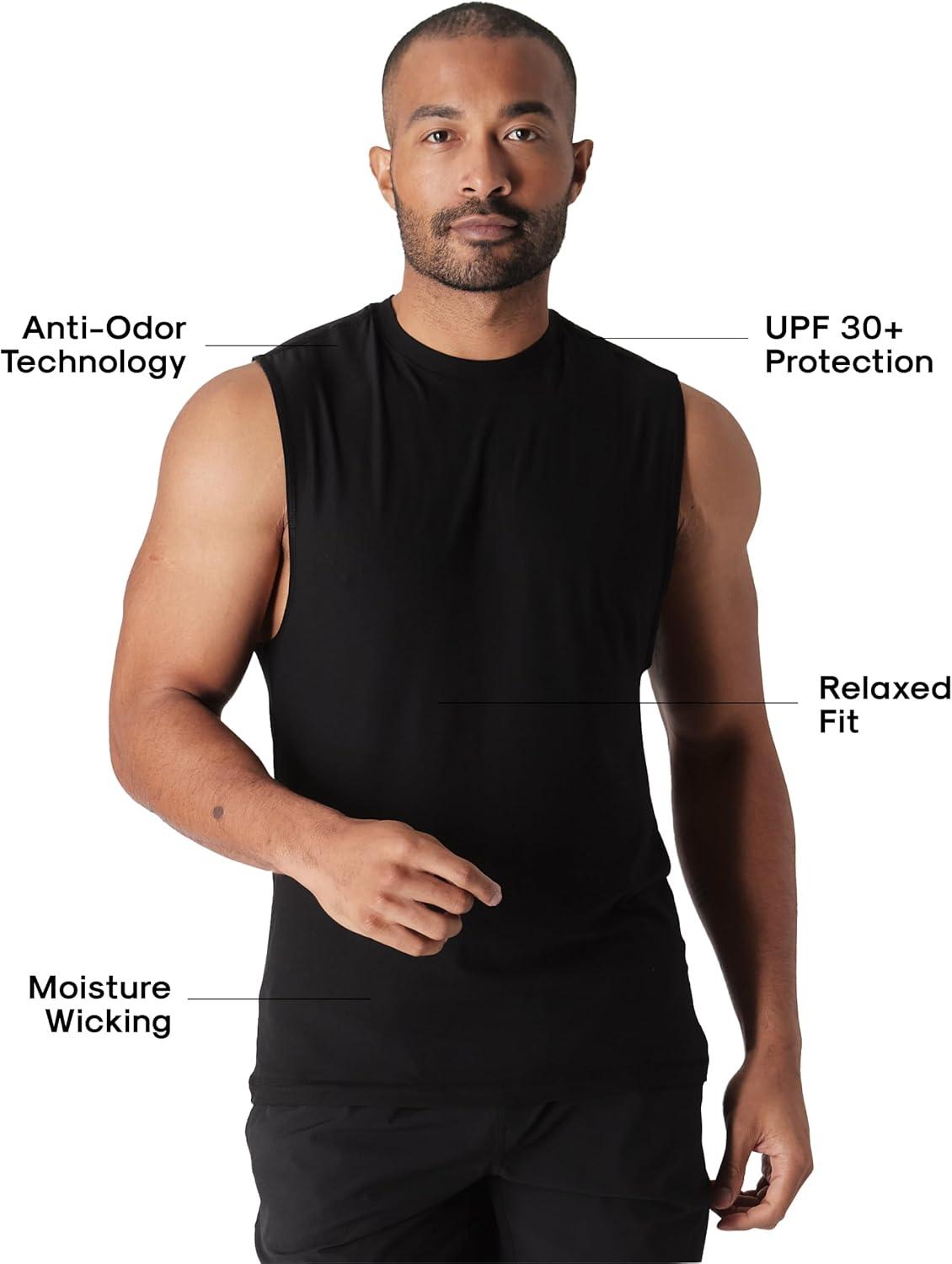 imageTrue Classic Workout Shirts for Men  Mens Shirts ampamp Muscle Shirt for Men Gym Shirts Tank Tops Men and Athletic Base LayerBlack