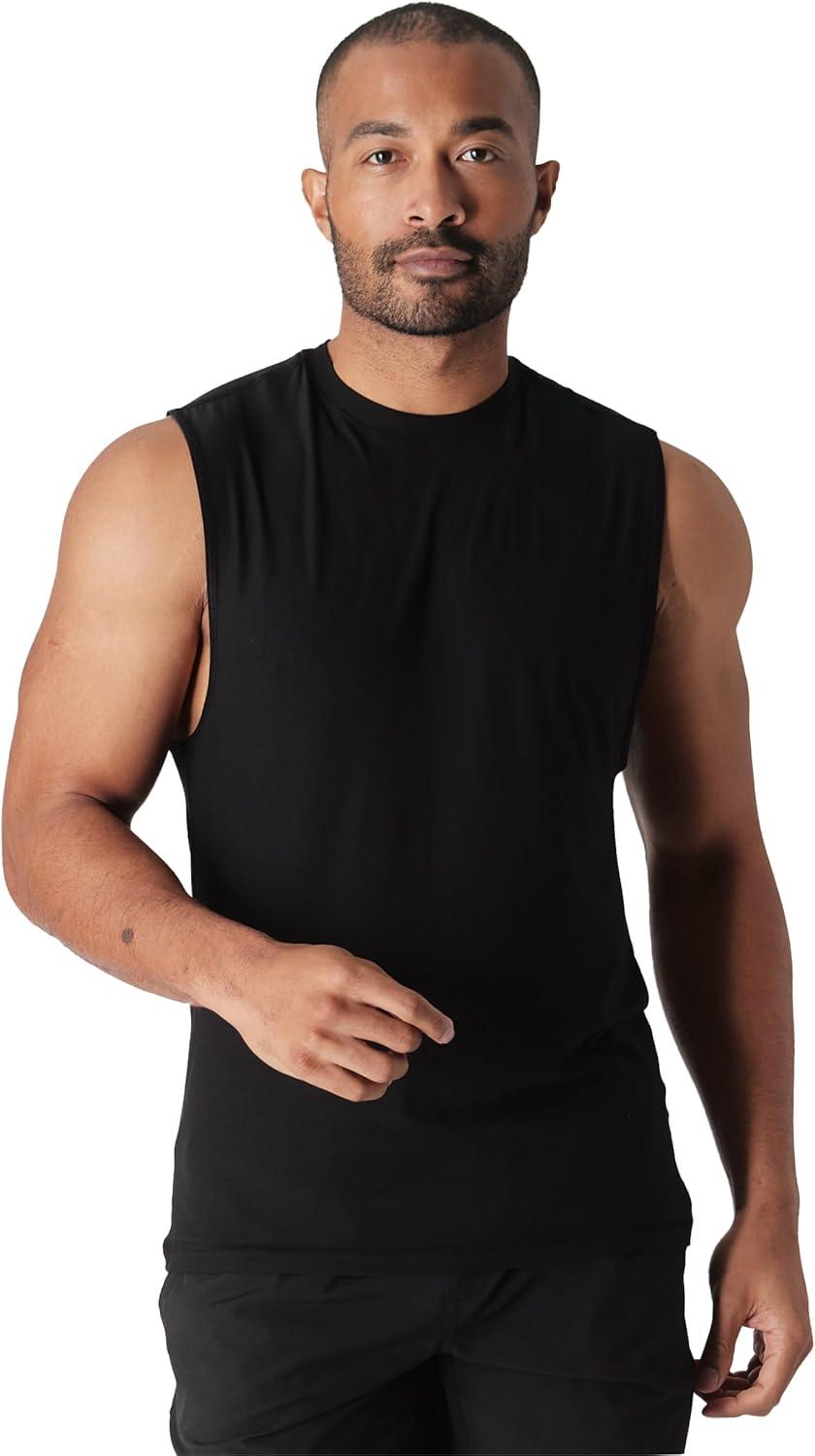 imageTrue Classic Workout Shirts for Men  Mens Shirts ampamp Muscle Shirt for Men Gym Shirts Tank Tops Men and Athletic Base LayerBlack