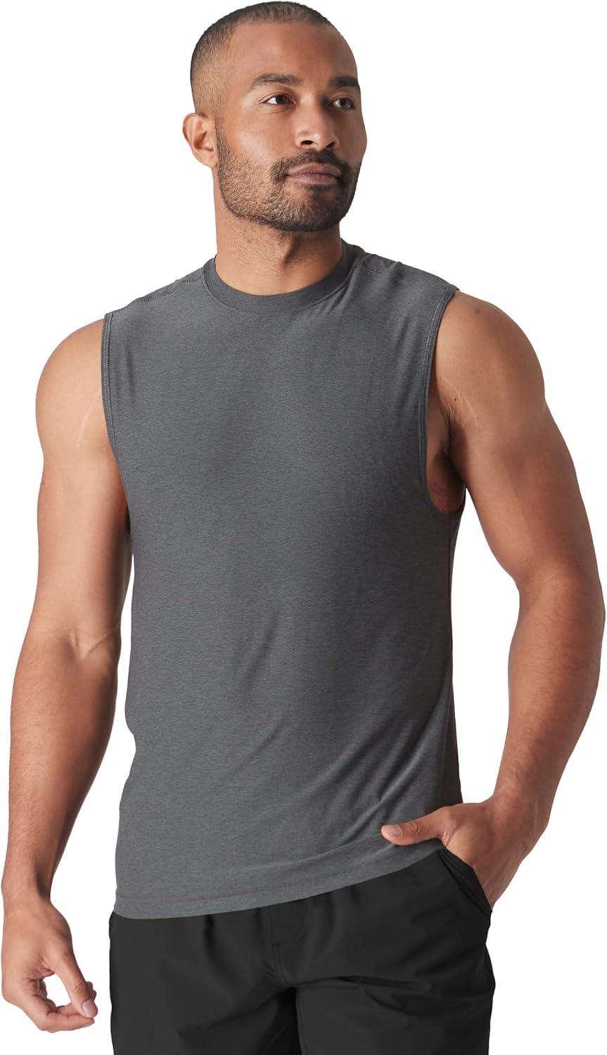 imageTrue Classic Workout Shirts for Men  Mens Shirts ampamp Muscle Shirt for Men Gym Shirts Tank Tops Men and Athletic Base LayerCharcoal Heather Gray