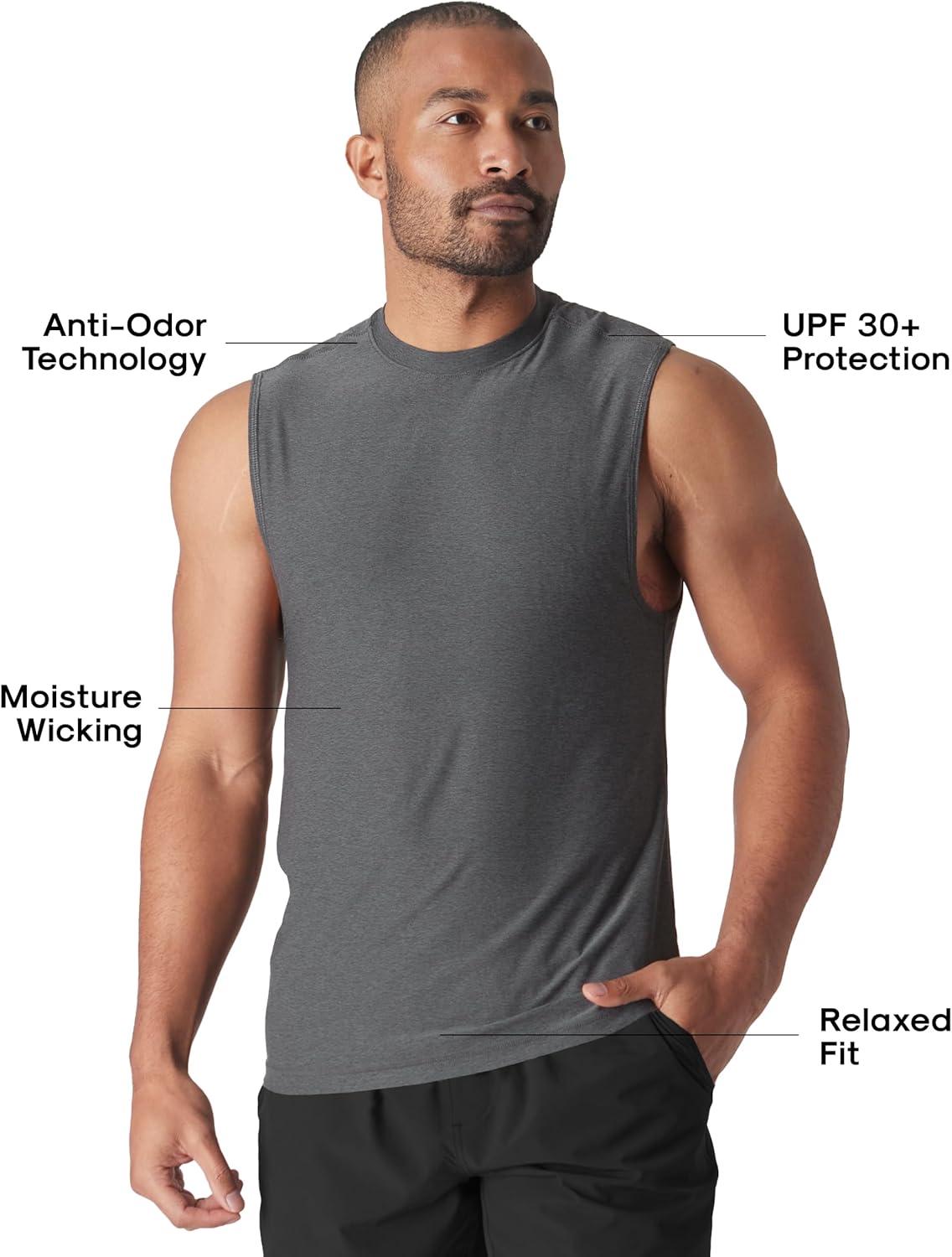 imageTrue Classic Workout Shirts for Men  Mens Shirts ampamp Muscle Shirt for Men Gym Shirts Tank Tops Men and Athletic Base LayerCharcoal Heather Gray