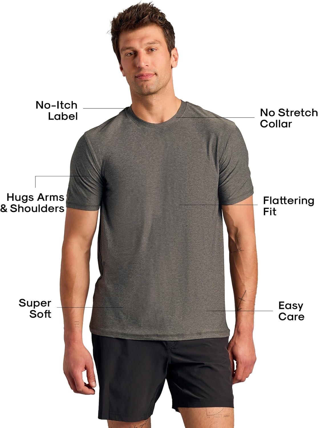 imageTrue Classic Workout Shirts for Men  Mens Shirts ampamp Muscle Shirt for Men Gym Shirts Tank Tops Men and Athletic Base LayerCharcoal Heather Gray