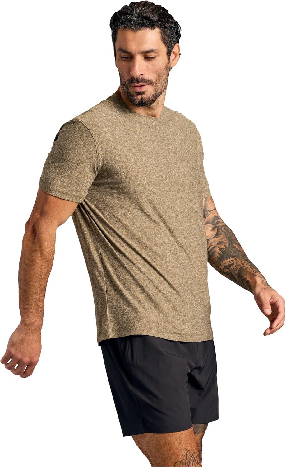 imageTrue Classic Workout Shirts for Men  Mens Shirts ampamp Muscle Shirt for Men Gym Shirts Tank Tops Men and Athletic Base LayerHeather Military Green