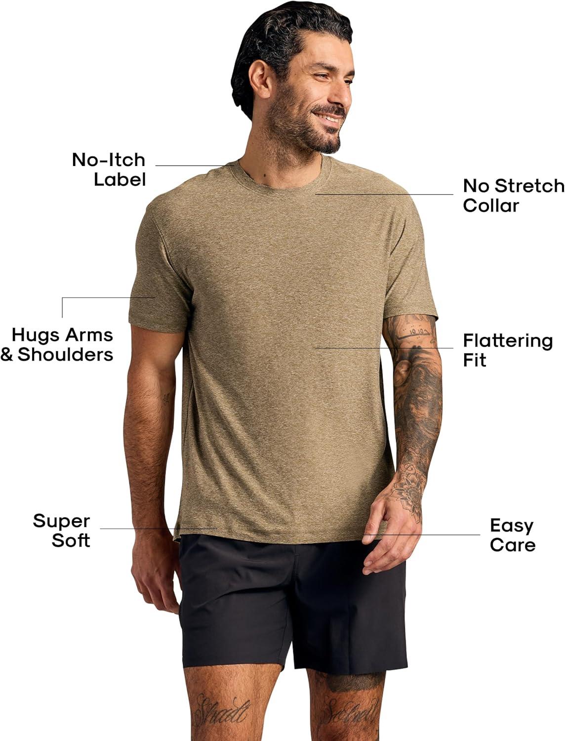 imageTrue Classic Workout Shirts for Men  Mens Shirts ampamp Muscle Shirt for Men Gym Shirts Tank Tops Men and Athletic Base LayerHeather Military Green