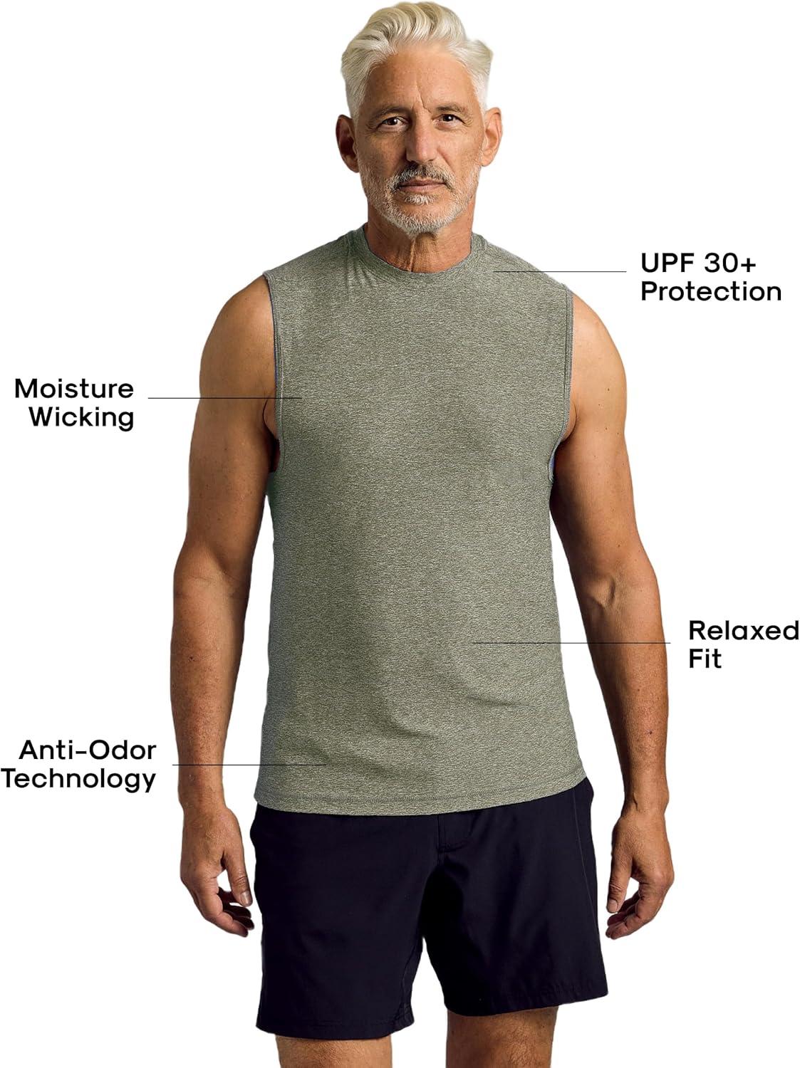 imageTrue Classic Workout Shirts for Men  Mens Shirts ampamp Muscle Shirt for Men Gym Shirts Tank Tops Men and Athletic Base LayerHeather Military Green