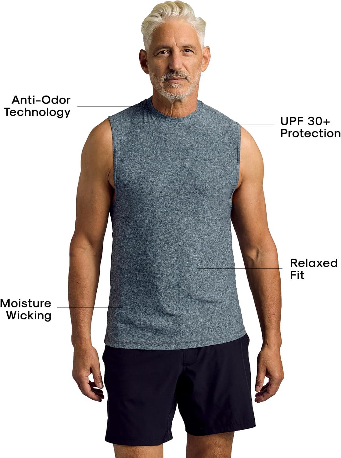 imageTrue Classic Workout Shirts for Men  Mens Shirts ampamp Muscle Shirt for Men Gym Shirts Tank Tops Men and Athletic Base LayerHeather Navy