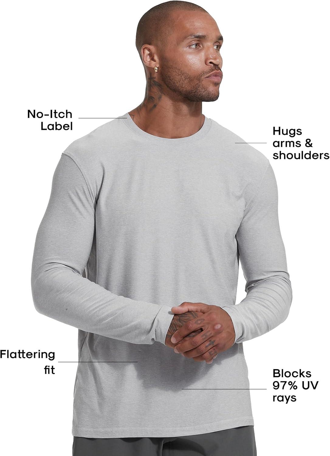 imageTrue Classic Workout Shirts for Men  Mens Shirts ampamp Muscle Shirt for Men Gym Shirts Tank Tops Men and Athletic Base LayerLight Heather Gray