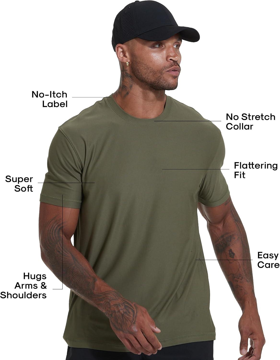 imageTrue Classic Workout Shirts for Men  Mens Shirts ampamp Muscle Shirt for Men Gym Shirts Tank Tops Men and Athletic Base LayerMilitary Green