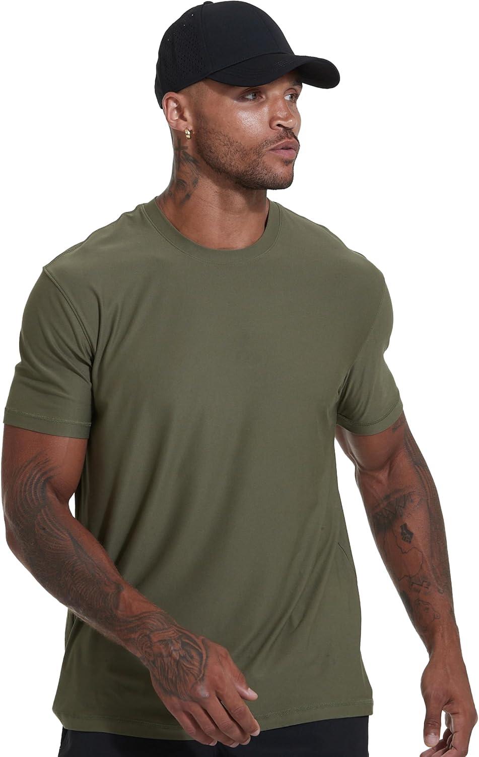 imageTrue Classic Workout Shirts for Men  Mens Shirts ampamp Muscle Shirt for Men Gym Shirts Tank Tops Men and Athletic Base LayerMilitary Green