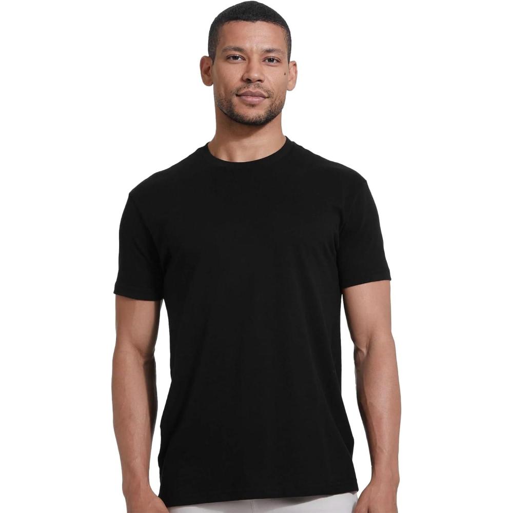imageTrue Classic Mens TShirts  Short Sleeve Crew Neck T Shirts for Man Cotton Blend Plain Novelty Mens TShirtsMidnight