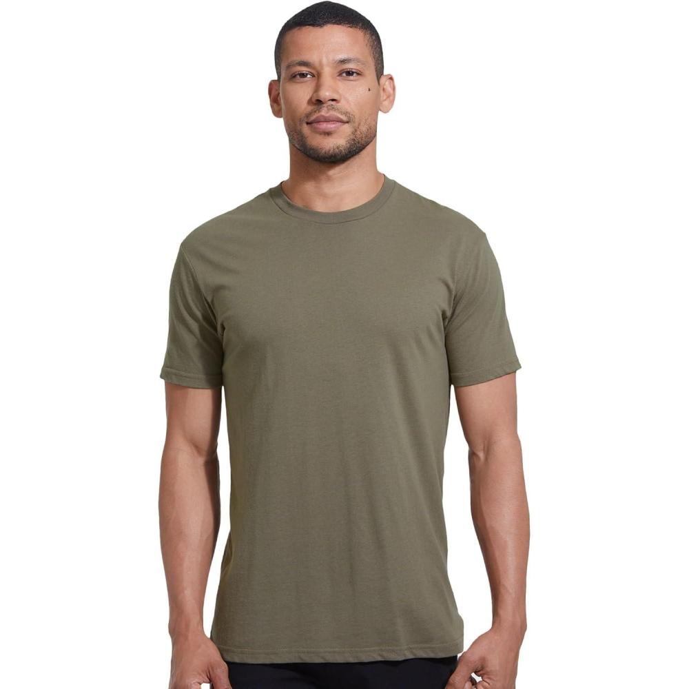imageTrue Classic Mens TShirts  Short Sleeve Crew Neck T Shirts for Man Cotton Blend Plain Novelty Mens TShirtsRanger Green
