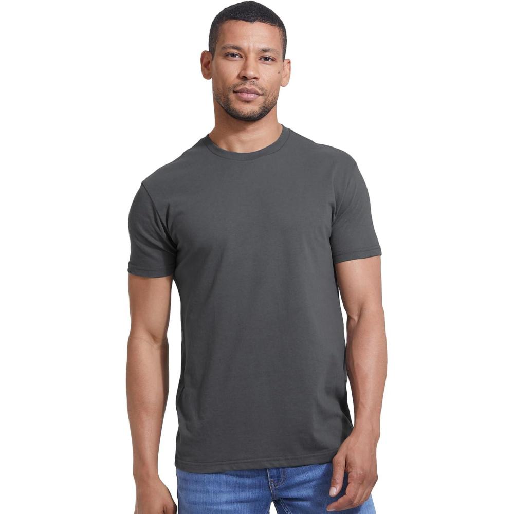 imageTrue Classic Mens TShirts  Short Sleeve Crew Neck T Shirts for Man Cotton Blend Plain Novelty Mens TShirtsSlate