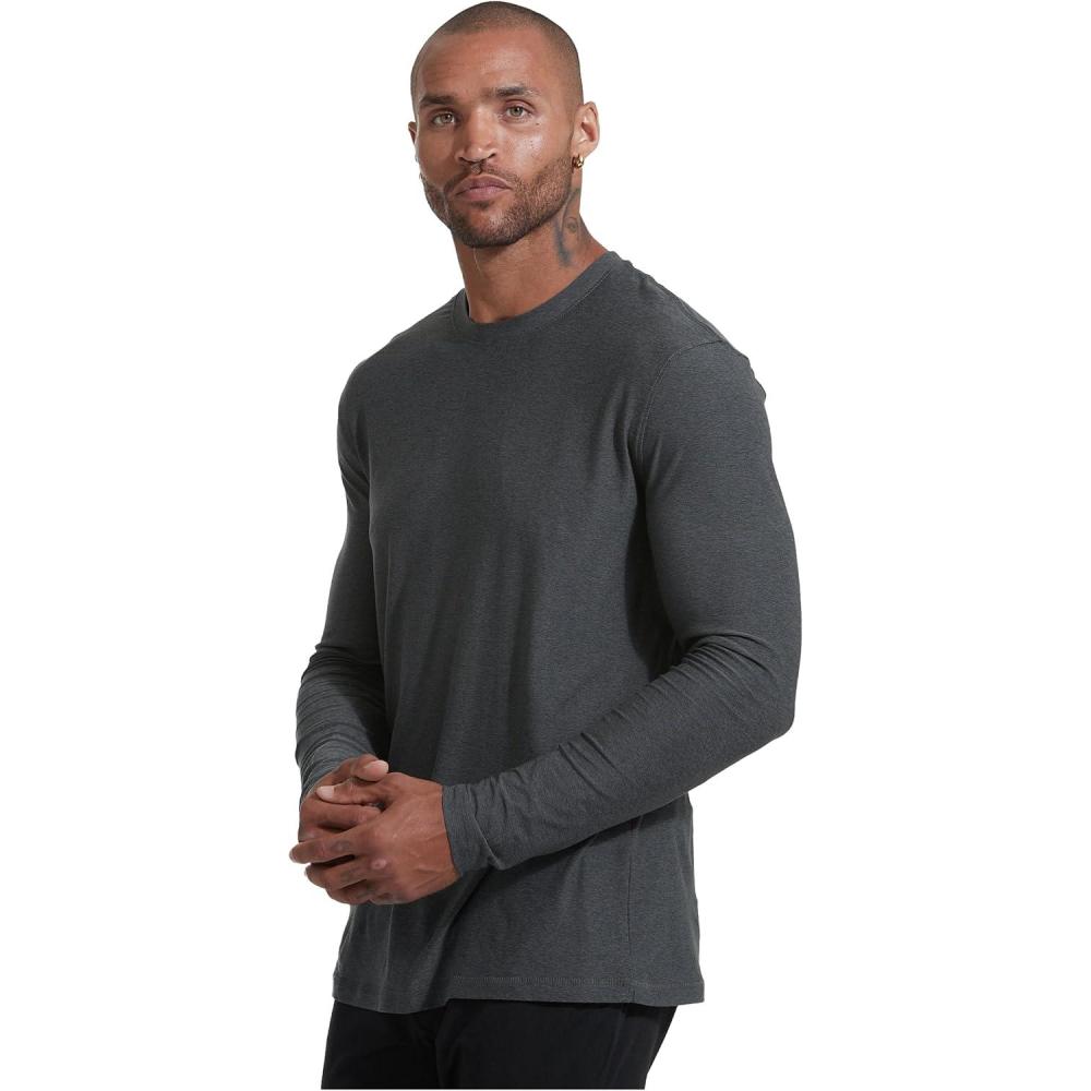 imageTrue Classic Workout Shirts for Men  Mens Shirts ampamp Muscle Shirt for Men Gym Shirts Tank Tops Men and Athletic Base LayerCharcoal Heather Gray