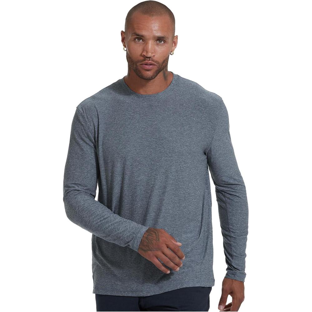 imageTrue Classic Workout Shirts for Men  Mens Shirts ampamp Muscle Shirt for Men Gym Shirts Tank Tops Men and Athletic Base LayerHeather Navy