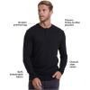 imageTrue Classic Long Sleeve Shirts for Men  Henley Waffle ampamp Crew Neck Long Sleeve T Shirt  Regular and Tall Thermal ShirtsBlack