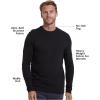 imageTrue Classic Long Sleeve Shirts for Men  Henley Waffle ampamp Crew Neck Long Sleeve T Shirt  Regular and Tall Thermal ShirtsBlack