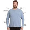 imageTrue Classic Long Sleeve Shirts for Men  Henley Waffle ampamp Crew Neck Long Sleeve T Shirt  Regular and Tall Thermal ShirtsHeather Indigo