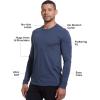 imageTrue Classic Long Sleeve Shirts for Men  Henley Waffle ampamp Crew Neck Long Sleeve T Shirt  Regular and Tall Thermal ShirtsHeather Navy