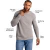 imageTrue Classic Long Sleeve Shirts for Men  Henley Waffle ampamp Crew Neck Long Sleeve T Shirt  Regular and Tall Thermal ShirtsLight Gray