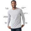 imageTrue Classic Long Sleeve Shirts for Men  Henley Waffle ampamp Crew Neck Long Sleeve T Shirt  Regular and Tall Thermal ShirtsLight Heather Gray